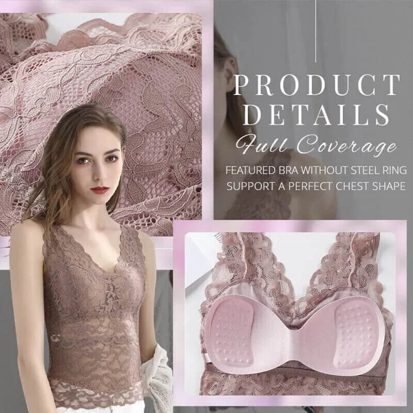 💖Last Day 49% OFF💖Long Lace Beauty Back Undershirt