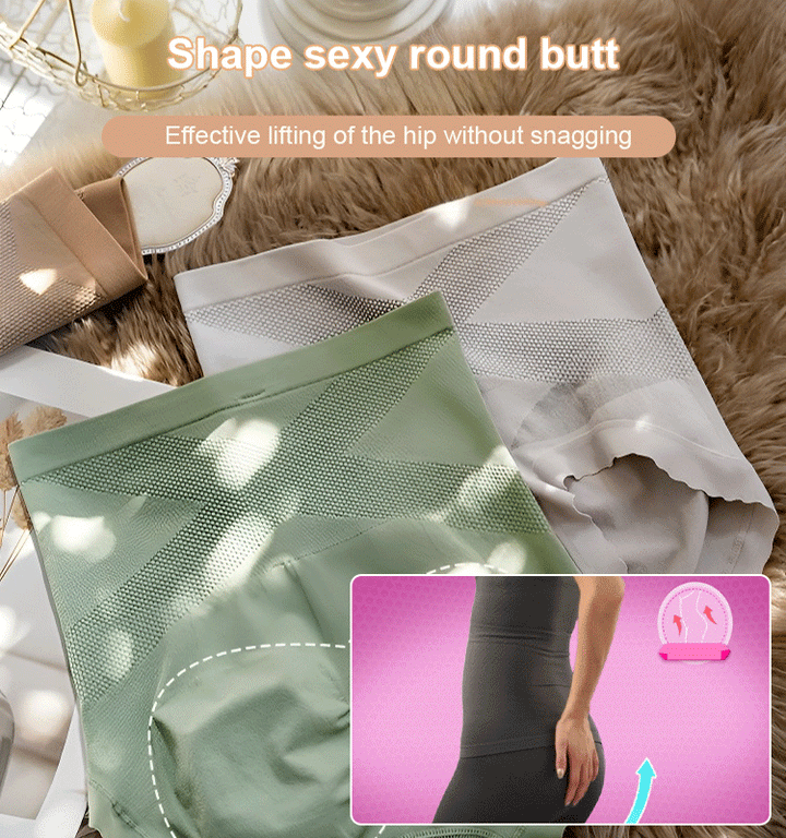 [ Antibacterial Mulberry Silk] High-waisted Tummy Control Shaping Briefs for Women