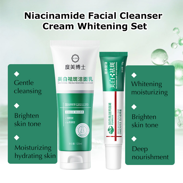 Niacinamide Facial Cleanser Whitening Cream Set