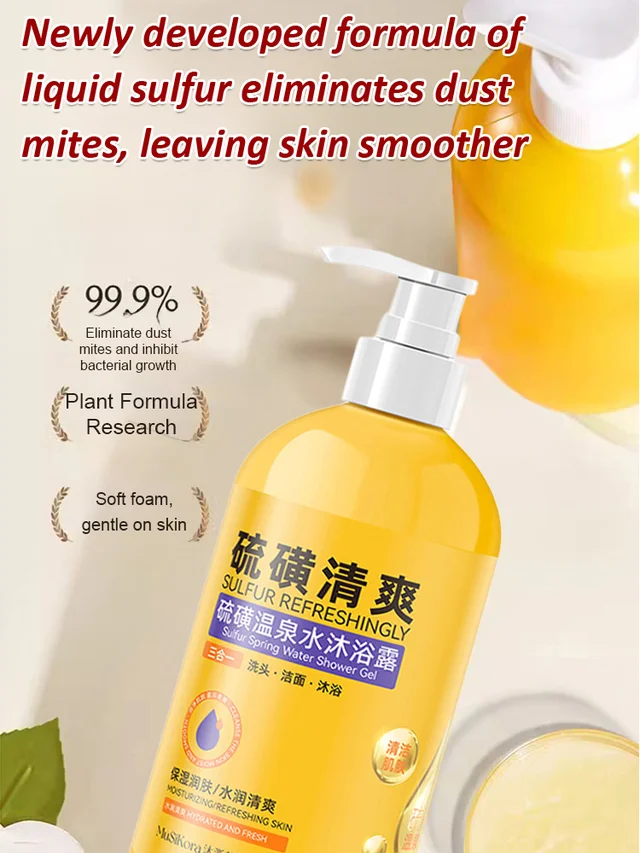 Sulfur Mite-Clearing Liquid Soap for Full Body Use