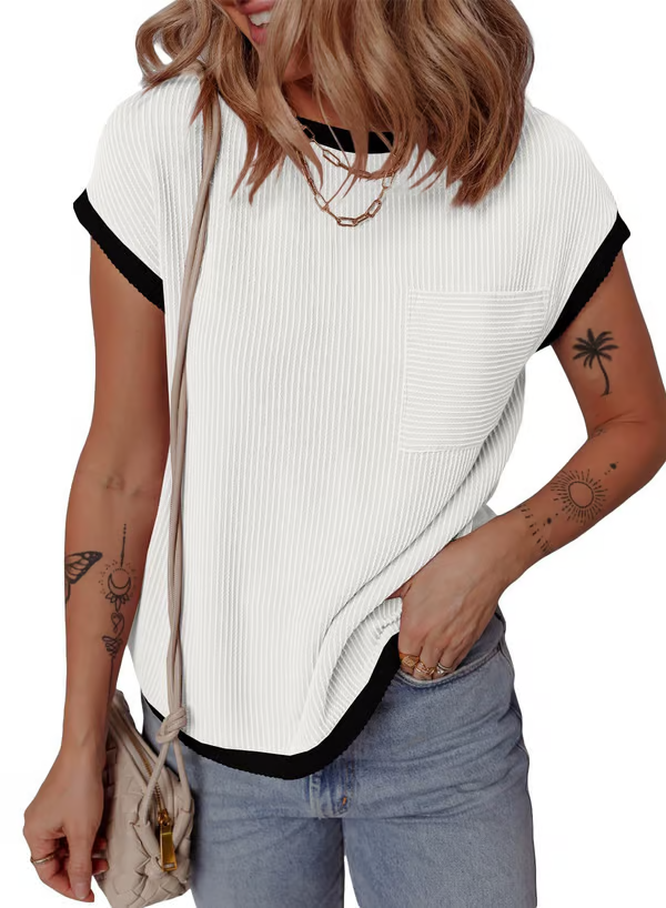 Womens Casual Short Sleeve Crewneck T Shirts
