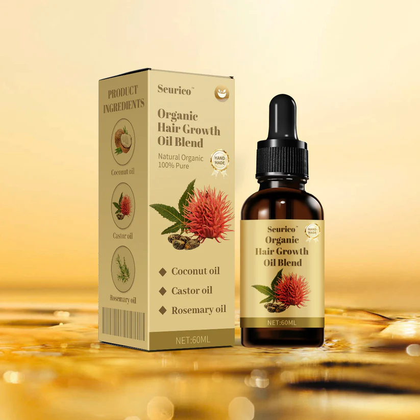 Organic hair growth oil blend