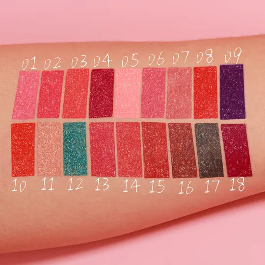 18 Color Diamond Lip Gloss Matte to Shimmer Liquid