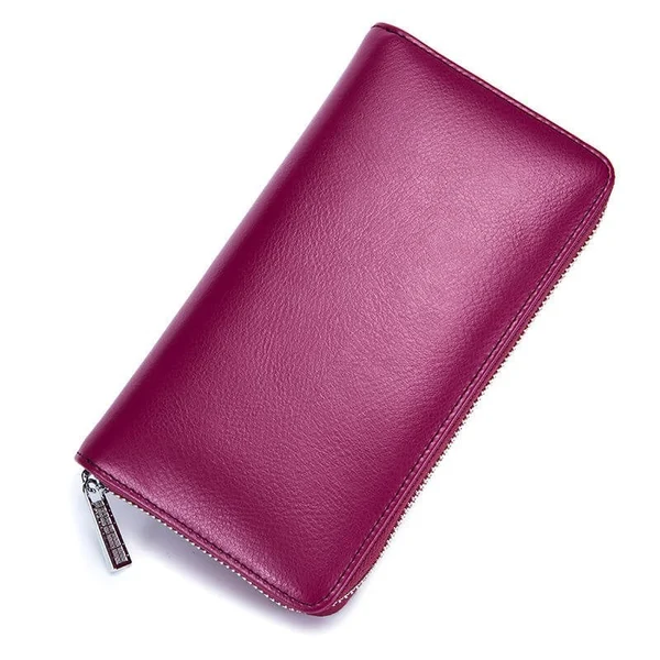 Unisex Anti Credit Card Fraud Multi compartment Genuine Leather Wallet