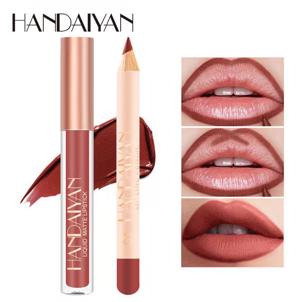 Lipstick Lip Liner Matte Waterproof Non-fading Non-stick Lipstick