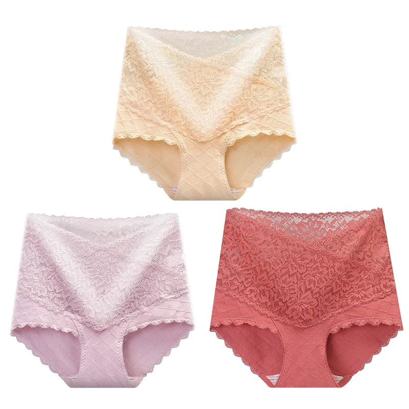 [ Pay 1 Get 3PCS ]🌸Hot style Lace+Cotton Anti-Side Leakage Panty