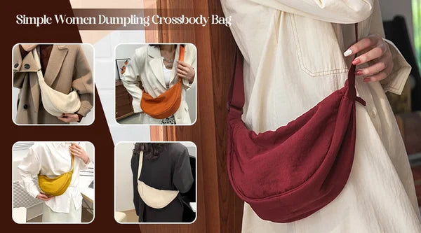 Simple Women Dumpling Cross body Bag