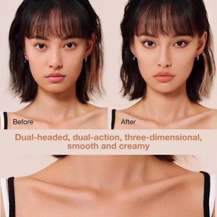 Double Head Makeup Stick-Highlighter & Contour-Fast and simple operation for beginners