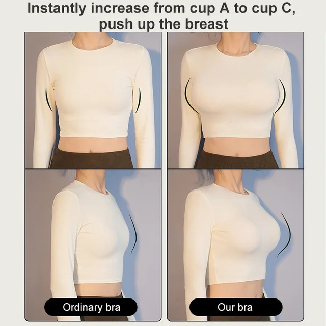 Push-up anti-slip strapless bra