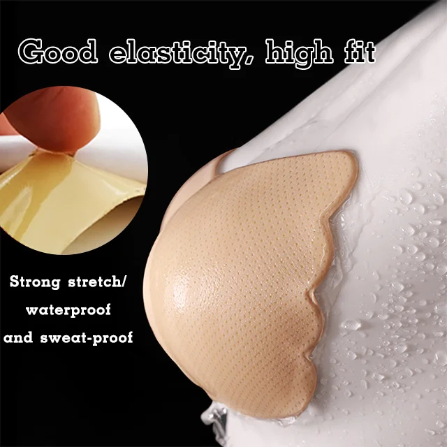 Honeycomb breathable front buckle push-up adhesive bra