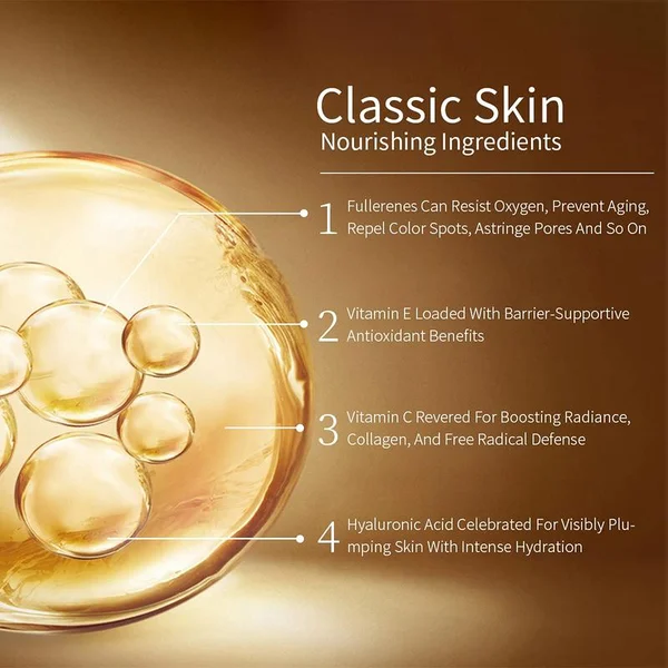Vitamin C facial serum with hyaluronic acid supplement