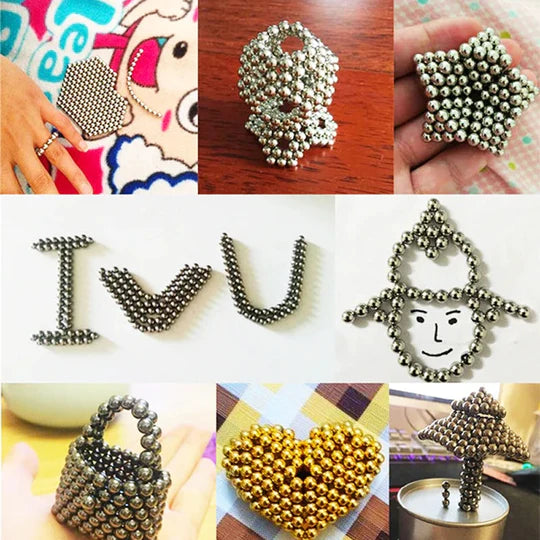 Multicolored Digit Dots 216 pieces magnetic balls