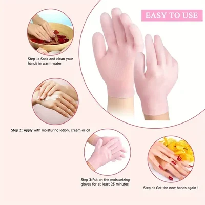 Silicone moisturizing hand mask
