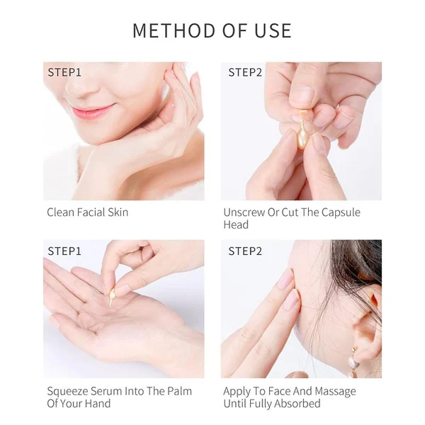 Vitamin C facial serum with hyaluronic acid supplement