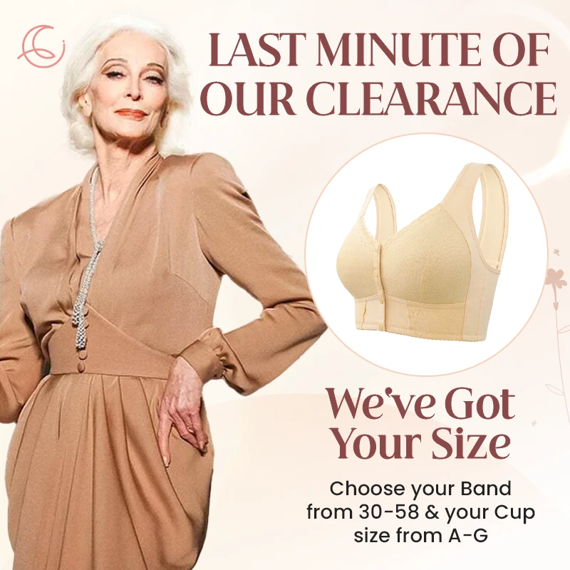 Front Closure Breathable Bra for Seniors