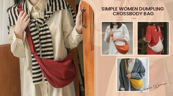 Simple Women Dumpling Cross body Bag