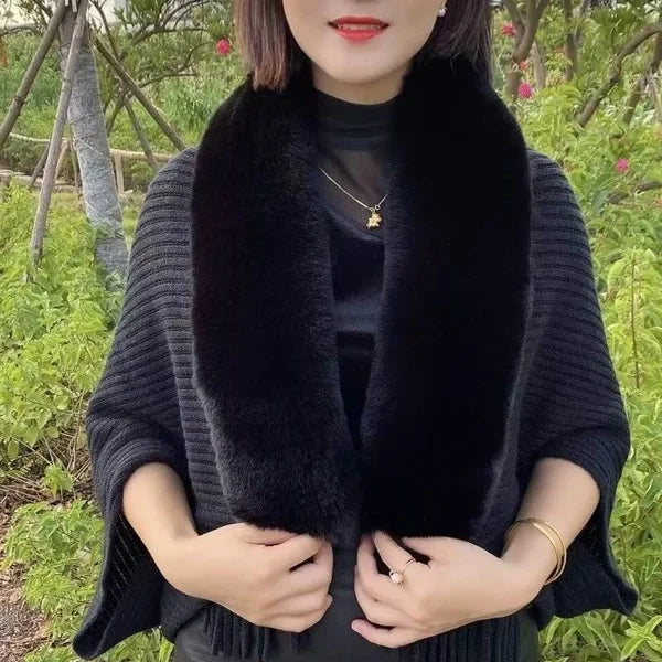 Knitting Thick Womens Loose Shawl 💥