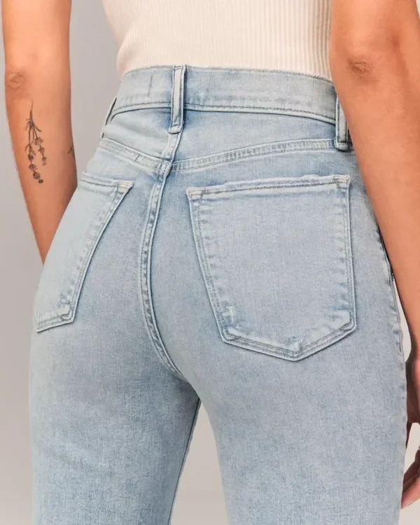 Womens 2024 Summer Ultra High Rise Stretch Flare Jean