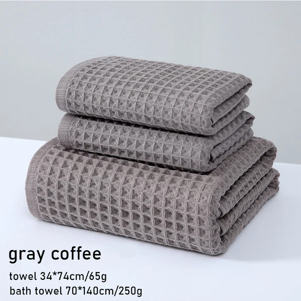 Super Absorbent Breathable Antibacterial Waffle Bath Towel