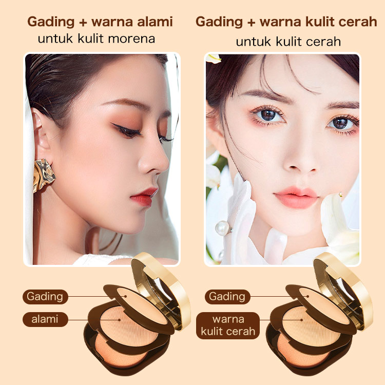 Waterproof and sweat-proof 2 in 1 double layer oil control powder