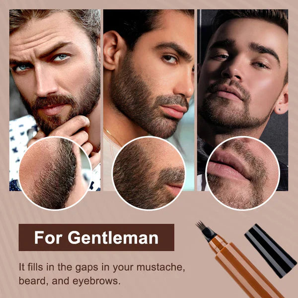 🎁BUY 1 GET 1 FREE🔥WATERPROOF FOUR-TIP BEARD AND EYEBROW PEN✨