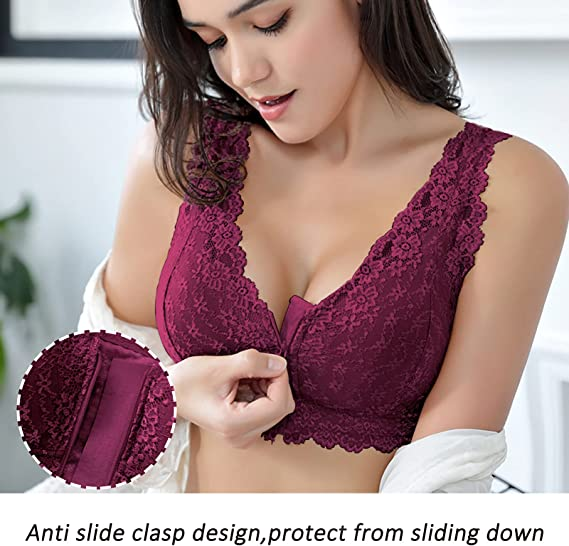 underwireless Floral Lace Bralette for Women