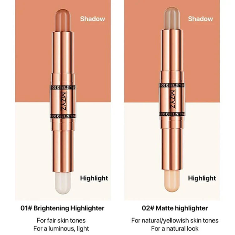 Double Head Makeup Stick-Highlighter & Contour-Fast and simple operation for beginners