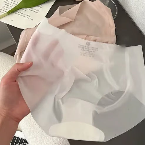 Ultra Thin Ice Silk Panties for Women  Leak Proof Non-Marking Invisible Breathable Sexy Briefs