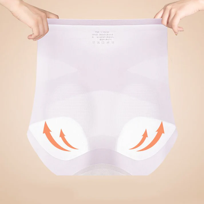 Womens High-waist Breathable Ultra-thin Panties with Tummy-control  Hip-lifting
