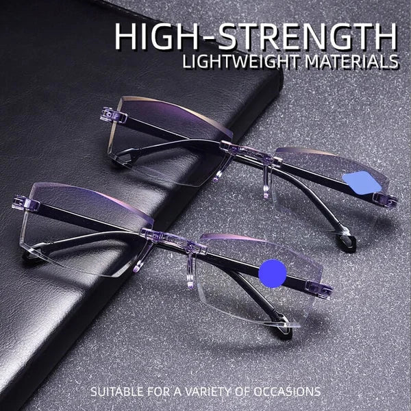 NEW DIAMOND-CUT BIFOCAL PROGRESSIVE & ANTI-BLUE EYEWEAR ULTRALIGHT READING GLASSES