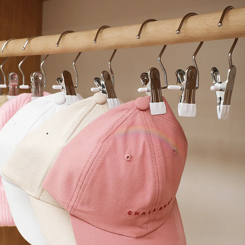 Anti rust Clip Space saving Clothespin Hat Pants Storage Hanging Travel Hook