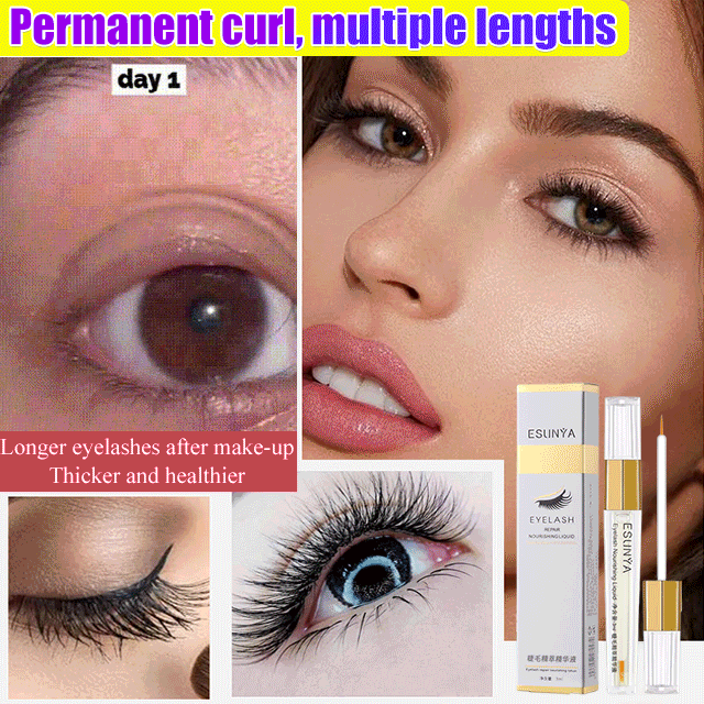 Natural curling eyelash growth serum