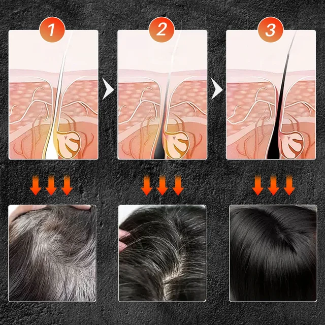 Bamboo charcoal hair blackening shampoo