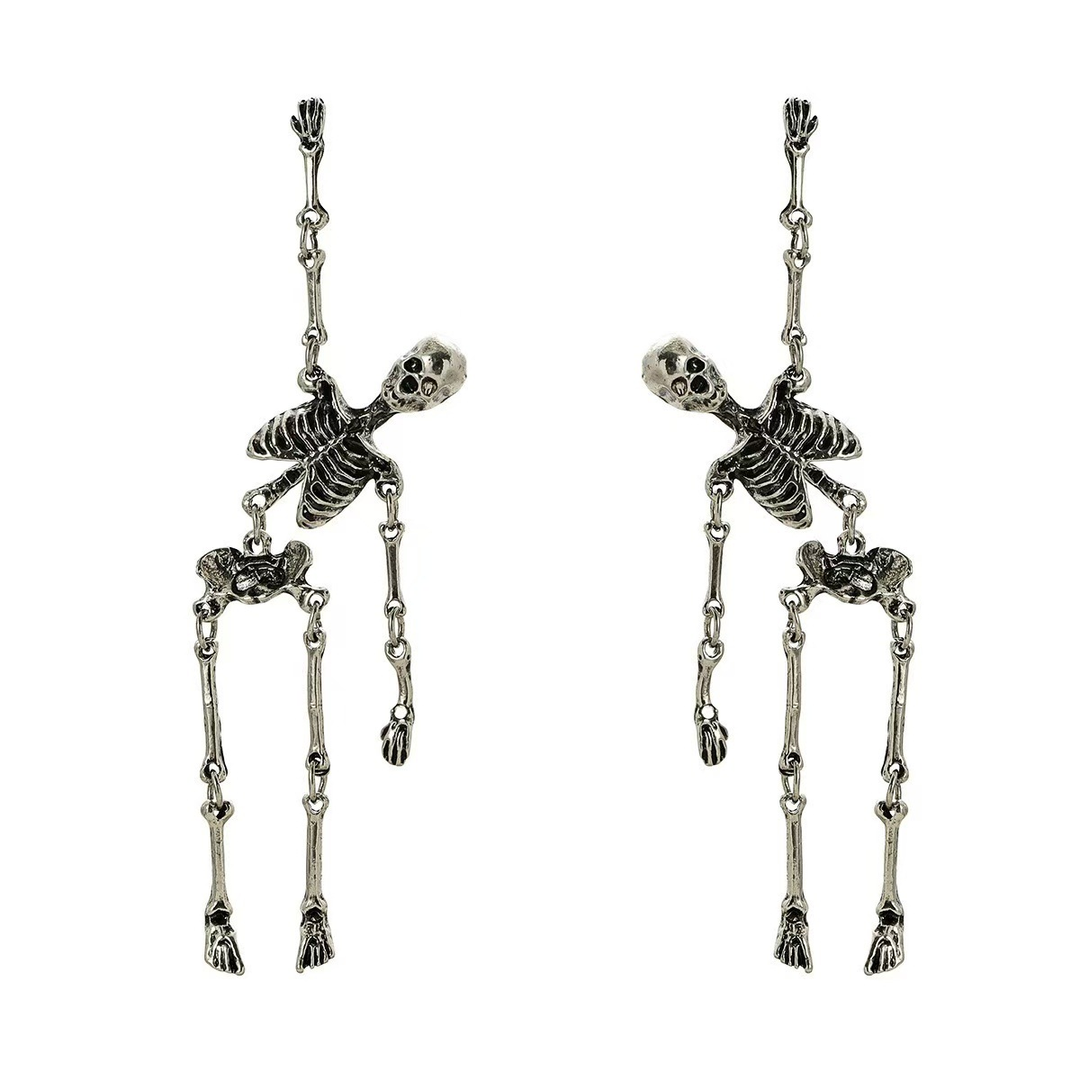 Gold Skeleton Earrings