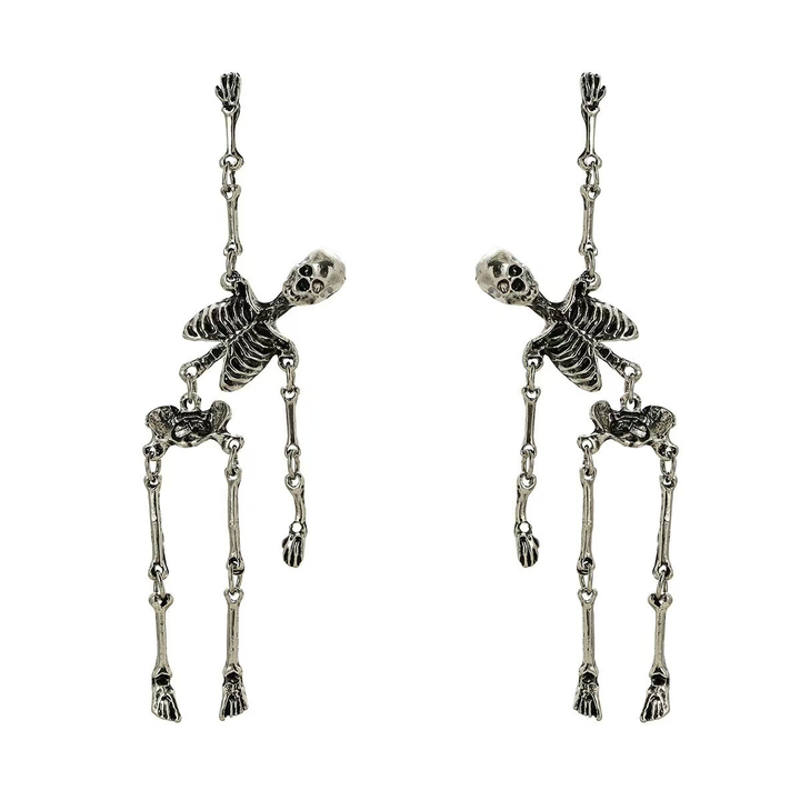Gold Skeleton Earrings