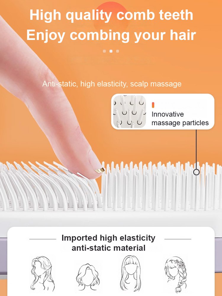 Automatic cleaning rotating telescopic comb