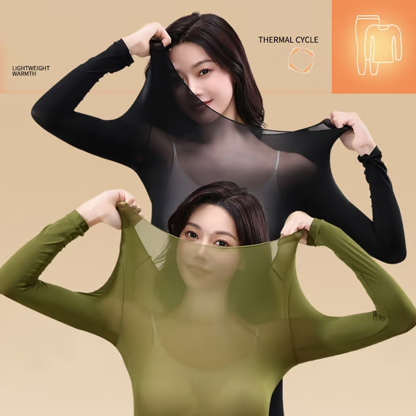 Ultra-thin warm skin-beautifying clothing set