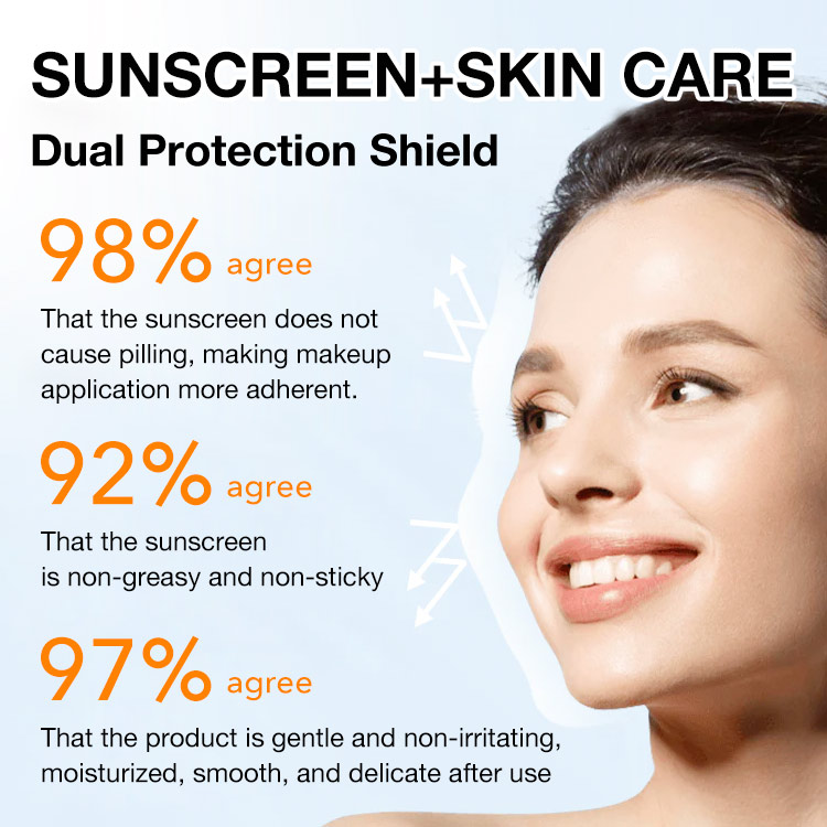 2 in 1 makeup base Whitening sunblock SPF50+ 8 times sunscreen powder