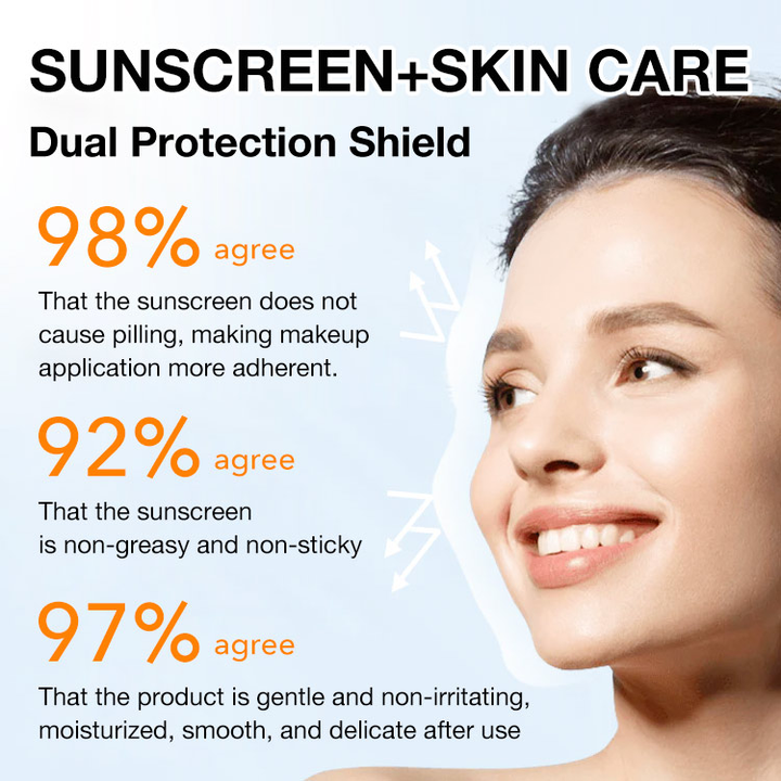 2 in 1 makeup base Whitening sunblock SPF50+ 8 times sunscreen powder