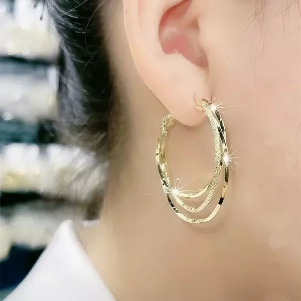 🎁2024-Christmas Hot Sale🎁Multi-layer Hoop Earrings