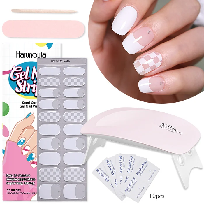 HOT SALE💅Gel Nail Stickers UV Lamp Set