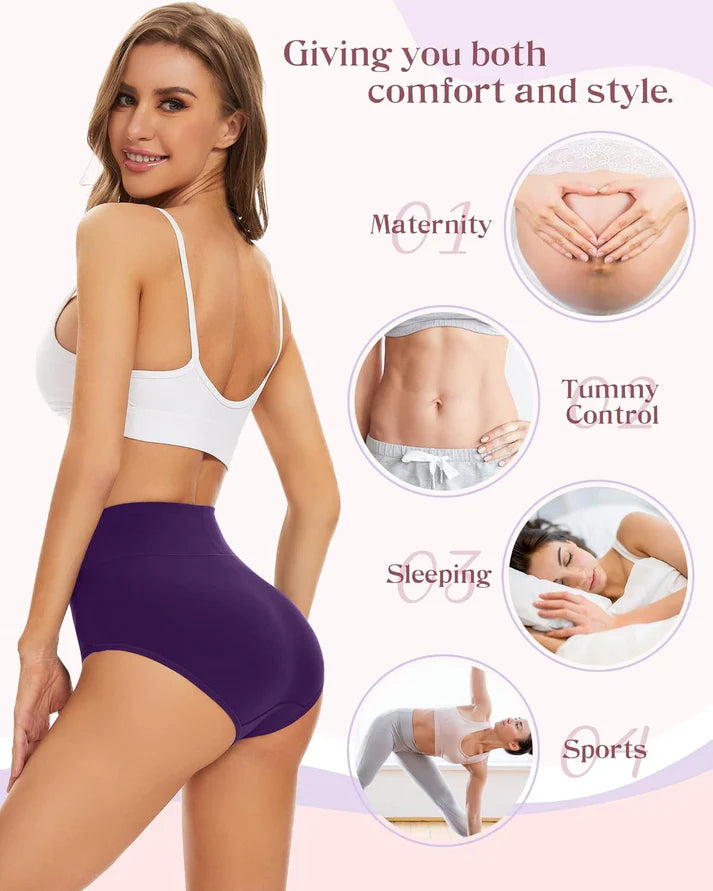 Plus Size High Waist Hip Lifting Cotton Panties for Women