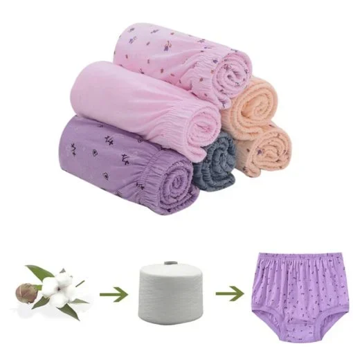 New High-Waist Ladies Cotton Panties Plus Sizes