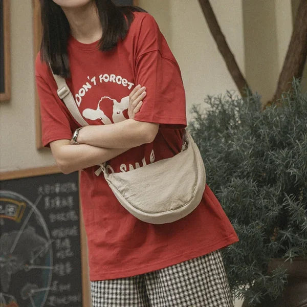 Simple Women Dumpling Cross body Bag