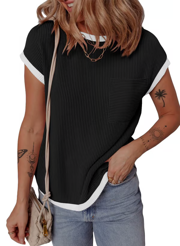 Womens Casual Short Sleeve Crewneck T Shirts