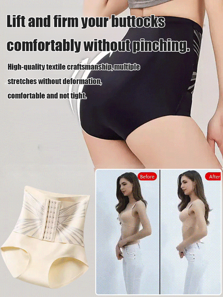 Fashionable waist buttoned tummy shaving pants