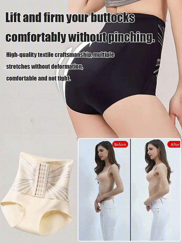 Fashionable waist buttoned tummy shaving pants