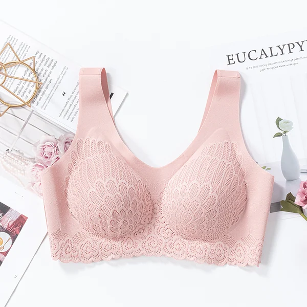 2024 Latex 4.0 Graceful Anti saggy Breathable Lace Large Size Bra