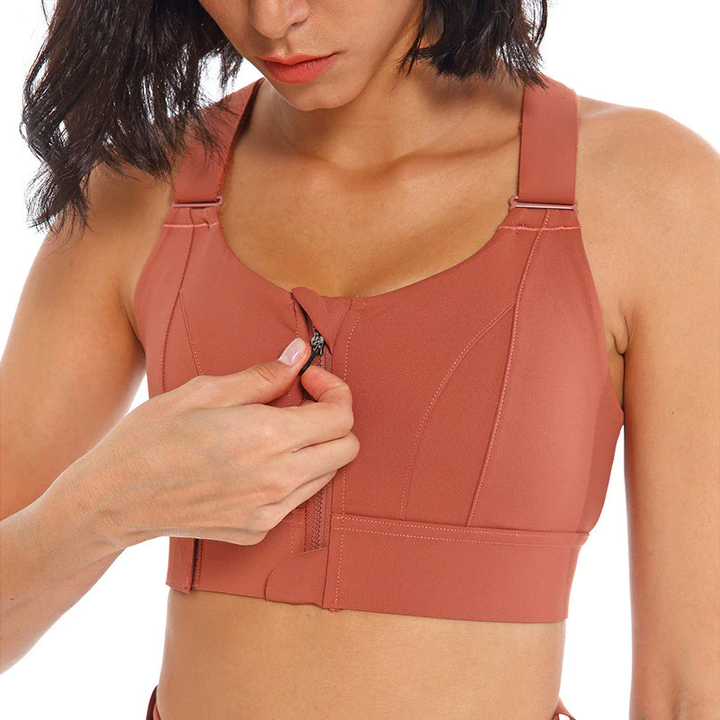 Criss Cross Back Sport Bra with Adjustable Straps