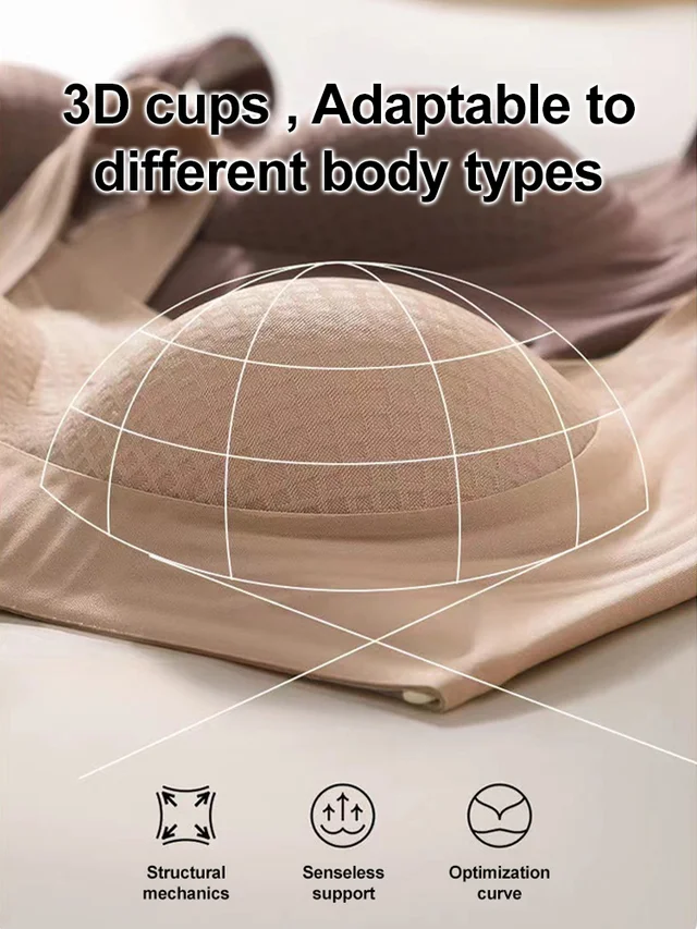 Full-coverage lifting and anti-sagging seamless bra